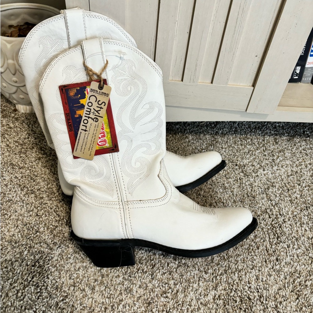 White cowboy boots